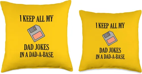 Vista 3 de Sailor Nostalgia Gifts I Keep Jokes in A Dad-A-Base - Almohada divertida de regalo para padre, 16 x 16 pulgadas, multicolor