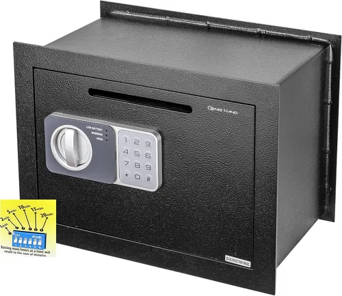 Vista 12 de Genie Hand Caja de seguridad antirobo, apertura controlada con temporizador, bloqueo de clase B, tecnología antirebote y llaves de apertura