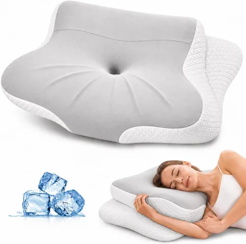 Vista 7 de Cervical Neck Pillow for Sleeping, Memory Foam Pillow with Ergonomic Contour Neck & Shoulder Support, Orthopedic Cervical Pillow for Side, Back &