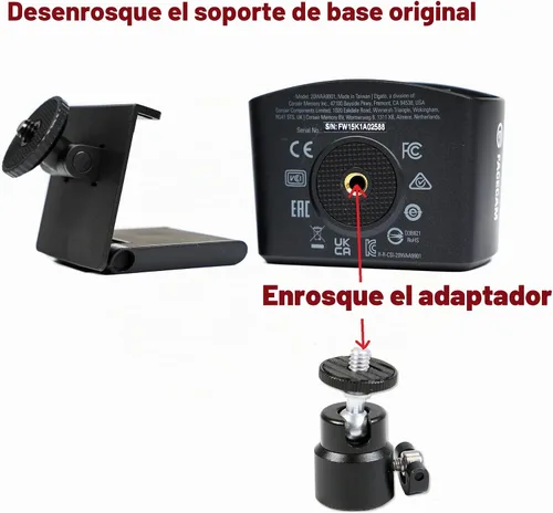 Vista 3 de Soporte para cámara web compatible con Elgato Facecam 4K, Facecam Pro, Facecam MK.2, Facecam neo Webcams