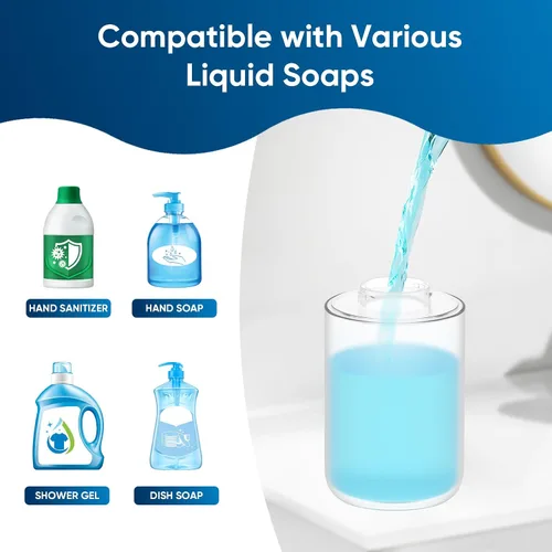 Vista 3 de Dispensador Automático de Jabón Líquido Sin Contacto – 400ml Dispensador de Jabón Líquido para Manos para Baño y Cocina, Montaje en Pared