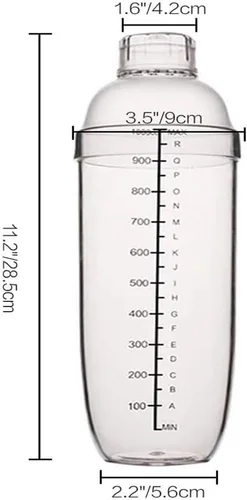 Vista 4 de Taza de cóctel para té helado, licuadora de té de limón helado, juego de mezcla de cóctel con función de pesaje, herramienta de mezcla de bebidas