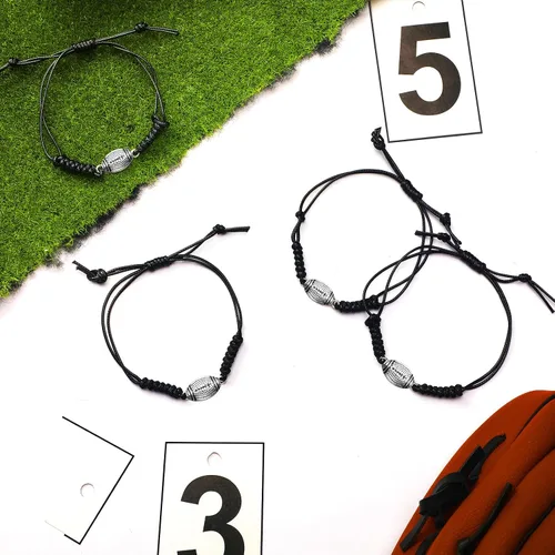 Vista 3 de Hicarer 20 pulseras de fútbol ajustables con dijes de fútbol, regalos de fútbol para mujeres y hombres, la mayoría de jugadores de equipo deportivo