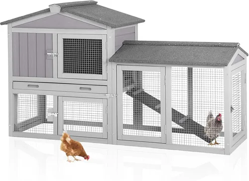 Vista 14 de Aivituvin Puerta automática de gallinero con calefacción, abridor automático resistente a la intemperie para gallineros/carreras de patos, modos