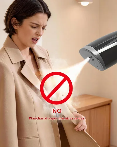 Vista 8 de OGHom Vapor portátil del PDA del viaje para la ropa, removedor de la arruga 4-negro