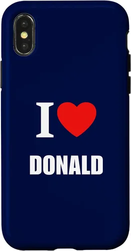 Vista 5 de Cute I Love Heart Donald Parents Wife Husband Girl Boy Case for iPhone 16
