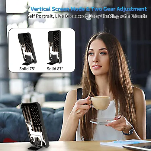 Vista 5 de Funda para Samsung Galaxy A13 5G/4G/A04S, Galaxy A13 5G con cubierta de cámara deslizante, funda de doble capa integrada con función atril
