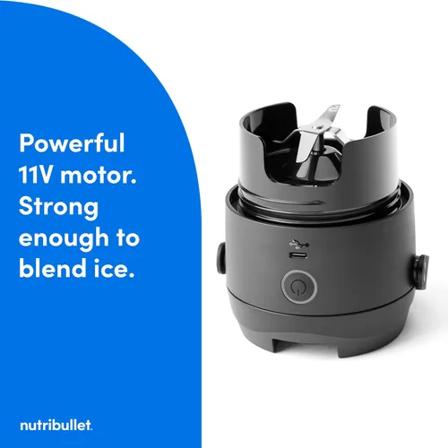 Vista 7 de nutribullet Batidora portátil abatible con vaso aislante, inalámbrico, negro, NBPB50350AK