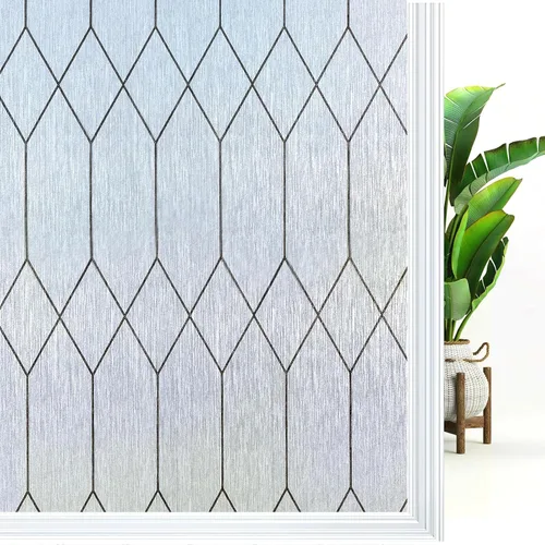 Vista 11 de Windimiley Película de Privacidad para Ventana con Bloqueo Total, Película de Ventana de Vidrio Manchado Control de Calor UV, Película Decorativa