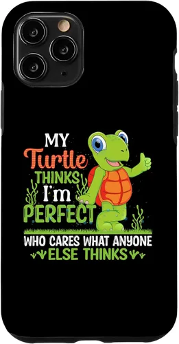 Vista 27 de My Turtle Thinks I'm Perfect Who Cares What Tortoise Case for iPhone 16