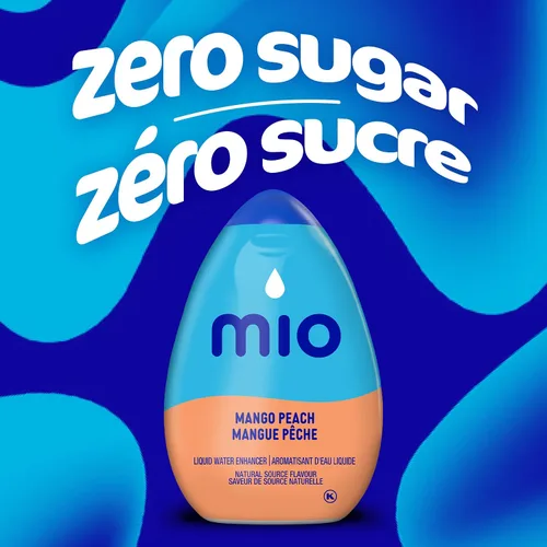 Vista 7 de MiO Potenciador líquido del agua del melocotón del mango, 1.6 fl oz/1.6oz, importado de Canadá