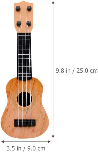 Vista 3 de STOBOK Juguete musical de guitarra para niños, mini ukelele clásico, instrumento educativo musical para niños, principiantes, escuela