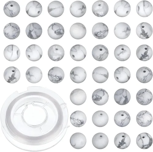 Vista 9 de 100 cuentas redondas sueltas de gema de amatista natural de 8mm para fabricación de joyas con cordón elástico de cristal