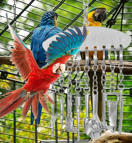 Vista 5 de Bird Toys for Parrots, Chew & Foraging Toys for Small/Medium Birds