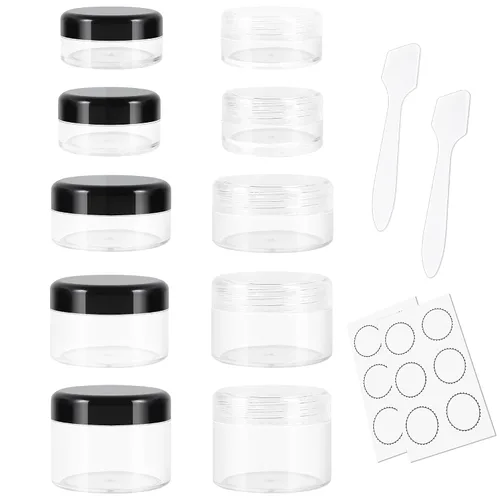Vista 18 de Contenedores de muestra de 0.11 oz 10 unidades de contenedores vacíos de Negro
