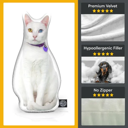 Vista 3 de All About Vibe - Almohada personalizada 3D de gato para sofá, cama, decoración y recuerdo - Mini de 10