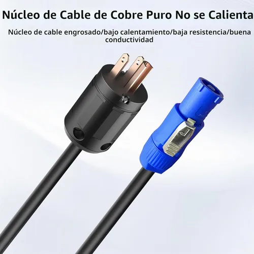 Vista 4 de Cable PowerCon de 12 AWG, NEMA 5-15p a PowerCon cable de alimentación de 3 pies