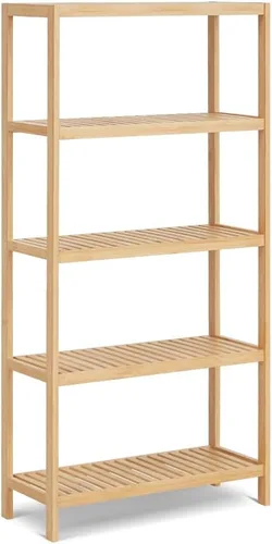 Vista 10 de Estantería independiente de bambú de 3 niveles, estantería pequeña multifuncional para baño, cocina, sala de estar, oficina