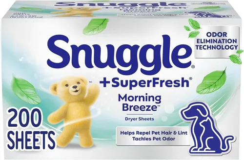 Vista 13 de Snuggle SuperFresh - Hojas para secadora, 200 unidades, brisa matutina
