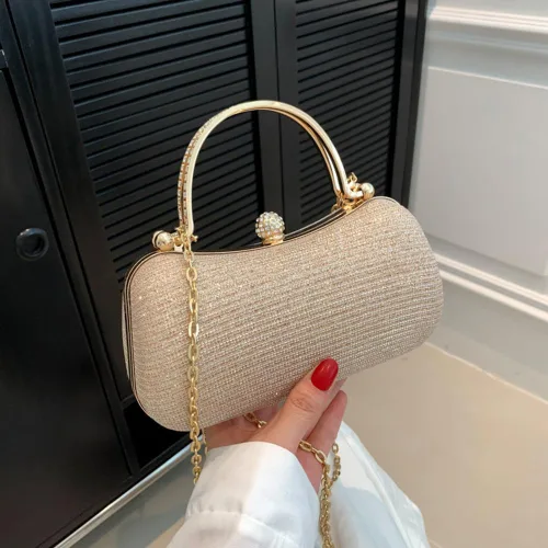 Vista 2 de Bolso de mano de noche para mujer, bolsos formales brillantes de noche, bolso de mano para boda, cóctel, graduación, fiesta, bolsa de noche