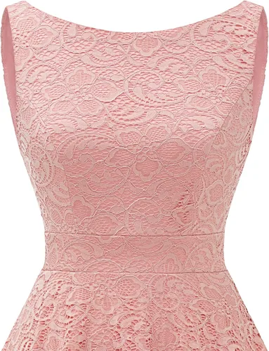 Vista 5 de Bbonlinedress Women Floral Lace Wedding Bridesmaid Dress Formal Cocktail Party Short Homecoming Dress