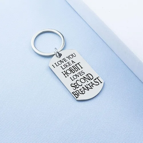 Vista 4 de Lord of The Rings - Regalos de mercancía HB, llavero para amantes de los fanáticos, regalos para novio, marido, hijo, "I Love You Like A HB Loves