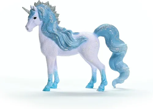 Vista 3 de Schleich Bayala - Juguete de unicornio fluido para niñas y niños, figura de caballo de fantasía azul para niños a partir de 5 años