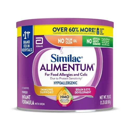 Vista 14 de Similac Alimentum con HMO 2'-FL - Fórmula hipoalergénica para bebés, para alergias alimentarias y cólicos debido a sensibilidad a las proteínas
