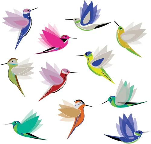 Vista 9 de 4 adhesivos para ventanas de colibrí para seguridad de vidrio en puertas, ventanas y paneles. Calcomanías para evitar golpes de pájaros. Fabricado
