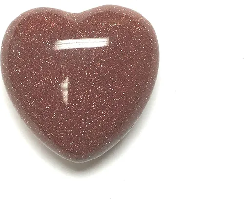 Vista 6 de Amatista 30MM pulido Worry Stone Puff Heart and Velvet Pouch