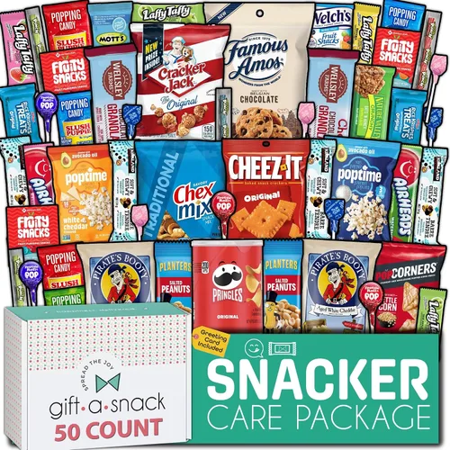 Vista 26 de Gift A Snack - Caja de aperitivos paquete variado de dulces + tarjeta