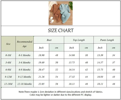 Vista 4 de Conjunto de ropa de bebé niña para bebé, camiseta y pantalones, trajes de mameluco para niños, manga con volantes, traje deportivo a rayas