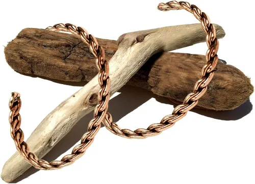 Vista 2 de HHH - Pulsera de cobre para hombres y mujeres, ajustable, duradera, cobre puro, ligera, 100%, Cobre