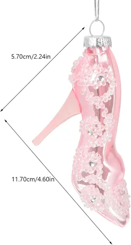 Vista 6 de 1 par de colgantes de tacón alto para el día de San Valentín, adorno colgante ligero para zapatos, decoración reutilizable de tacón alto