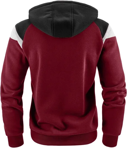 Vista 2 de ORT Sudadera con capucha ligera con cremallera y bolsillos, de manga larga, con cremallera completa