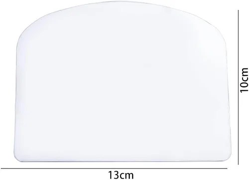 Vista 2 de Leadigol 10 raspadores de plástico para tartas, moldeador flexible de fondant para tartas, raspador de crema transparente para tartas, glaseado más