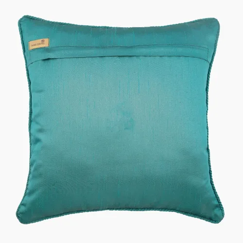Vista 97 de The HomeCentric Funda de almohada con cremallera, funda de cojín azul de 12 x 12 pulgadas, funda de cojín de algodón bordado para sofá, diseño
