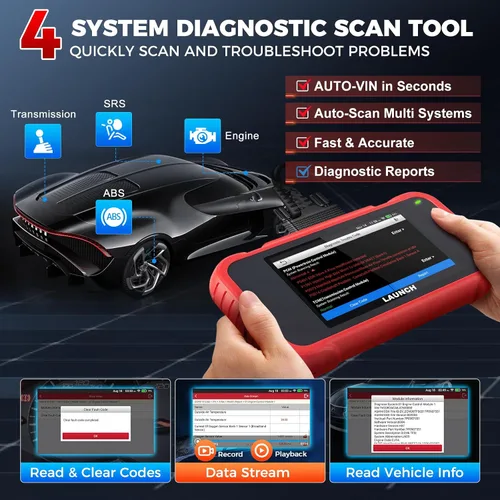 Vista 2 de Escáner LAUNCH OBD2 actualizado 2026 CRP123E V2.0 Elite, herramienta de diagnóstico para motor, ABS, SRS, AT, con 7 reinicios