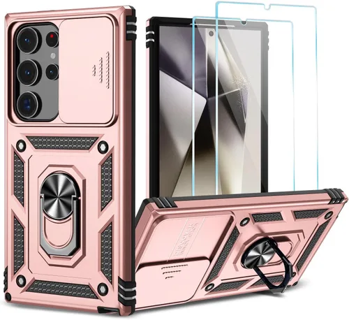 Vista 18 de Funda para Samsung Galaxy S24 Plus/S25 Plus con protector de Azul