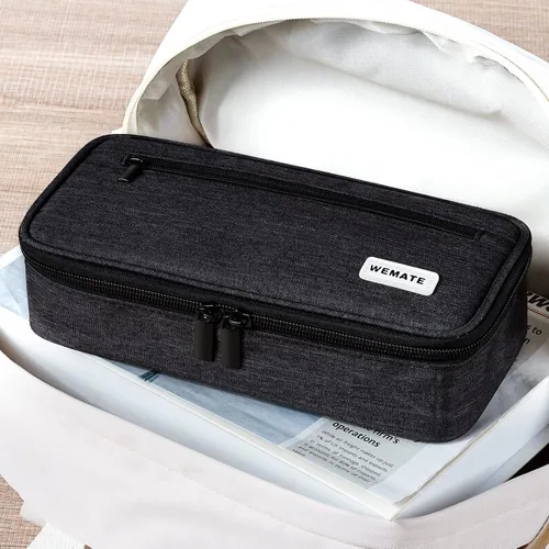 Vista 7 de WEMATE Estuche para lápices, organizador grande de almacenamiento para papelería, esencial para el regreso a la escuela, imprescindible