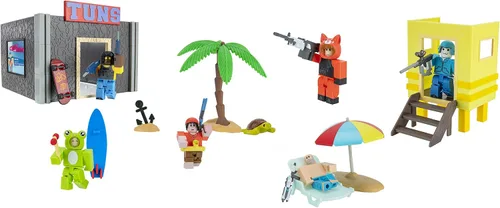 Vista 3 de Roblox Colección de acción - Arsenal: Operation Beach Day Deluxe Playset [Incluye artículo virtual exclusivo]