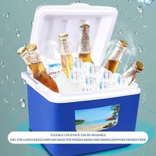 Vista 5 de Paquetes fríos de hielo seco para envío de alimentos congelados, paquete frío para bolsas de almuerzo, paquete de hielo frío de larga duración
