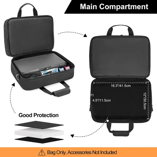 Vista 2 de Funda para impresora compatible con HP Tango/Tango X, OfficeJet 200/250 Wireless Mobile Printer Travel Bag, Luggage & Shoulder Strap, Padded
