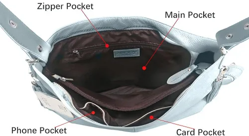 Vista 35 de Moda suave cuero genuino borla mujer bolso señoras hombro mensajero hobo bolso