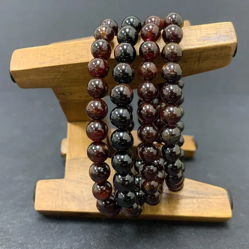 Vista 673 de Gem Avenue Handmade Round Bead Stretch Bracelet Unisex Natural Stone Beaded Jewelry for Men & Women, Elastic Wristband for Daily Wear