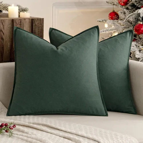 Vista 10 de MIULEE - Paquete de 2 fundas de cojín decorativas de lino, estilo bohemio y moderno, suaves, acento euro, para cama, neutral, fundas de cojín
