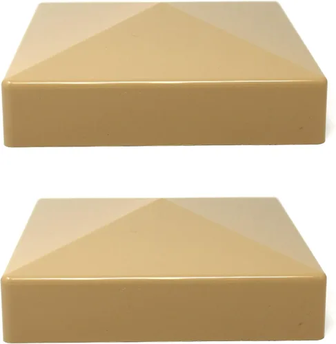 Vista 20 de Tapa para poste de valla de vinilo piramidal de plástico de 5 x 5 (5.000 in x 5.000 in), color negro o blanco, múltiples cantidades para postes