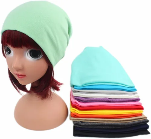 Vista 7 de Qhome - Gorro de punto liso para niños y niñas, suave, holgado, cálido, unisex, para niños