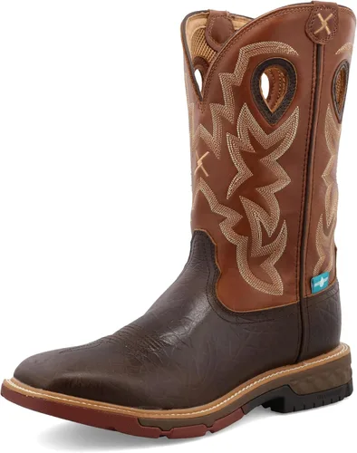 Vista 11 de Twisted X Botas de trabajo occidentales con puntera suave para hombre de 12 pulgadas