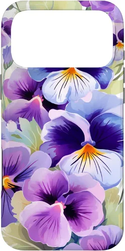 Vista 22 de Pansy Flower Pattern Floral Case for iPhone 17